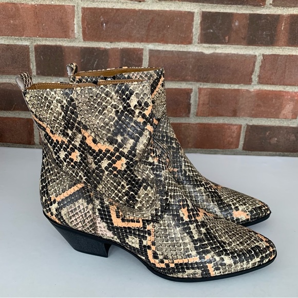 Circus by Sam Edelman Womens Garth Animal Print Western Ankle Boots US 7.5 M NEW - Picture 1 of 10